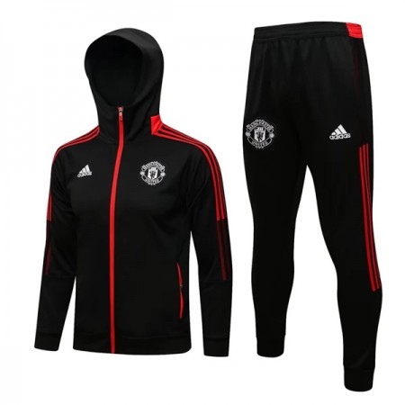 Manchester United Chaqueta De Entrenamiento Con Capucha 2022/23 Roja Negra Manchester United Chaqueta De Entrenamiento Con Capucha 2022/23 Roja Negra